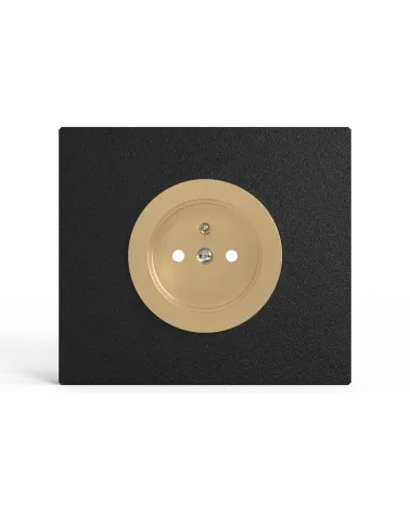 Prise murale carré noire avec cache interchangeable – Design et pratique