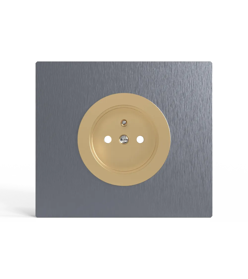 Prise murale carré anthracite avec cache interchangeable – Design et pratique