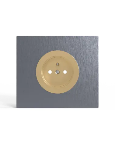 Prise murale carré anthracite avec cache interchangeable – Design et pratique