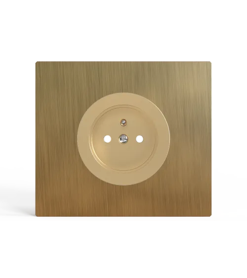 Prise murale carré bronze avec cache interchangeable – Design et pratique