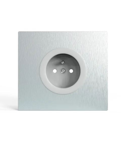 Prise murale carré aluminium avec cache interchangeable – Design et pratique