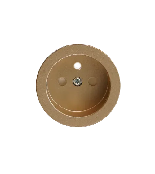 Prise murale carré or brossé avec cache interchangeable – Design et pratique