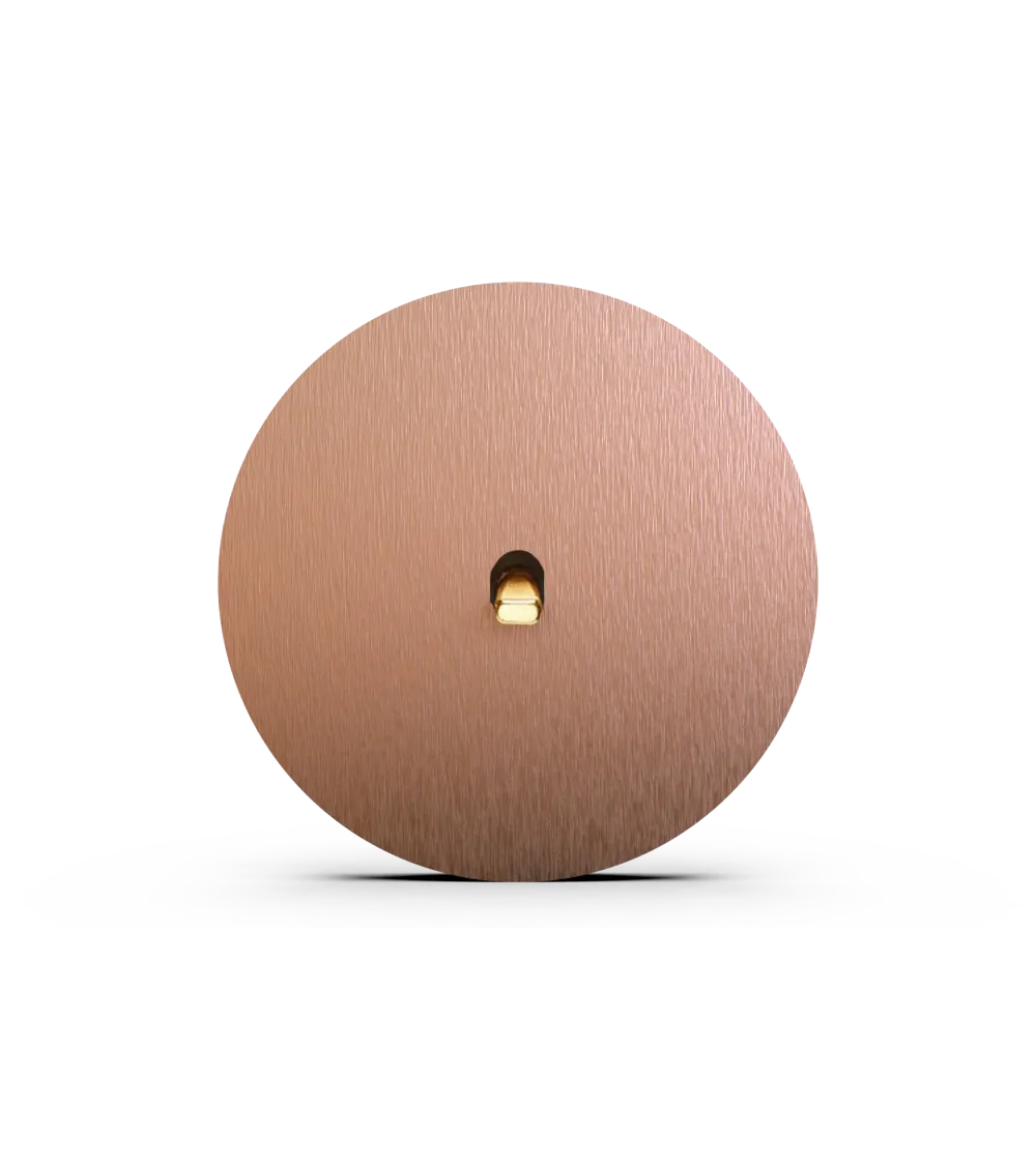 Interrupteur rond cuivre – Levier 5 couleurs au choix