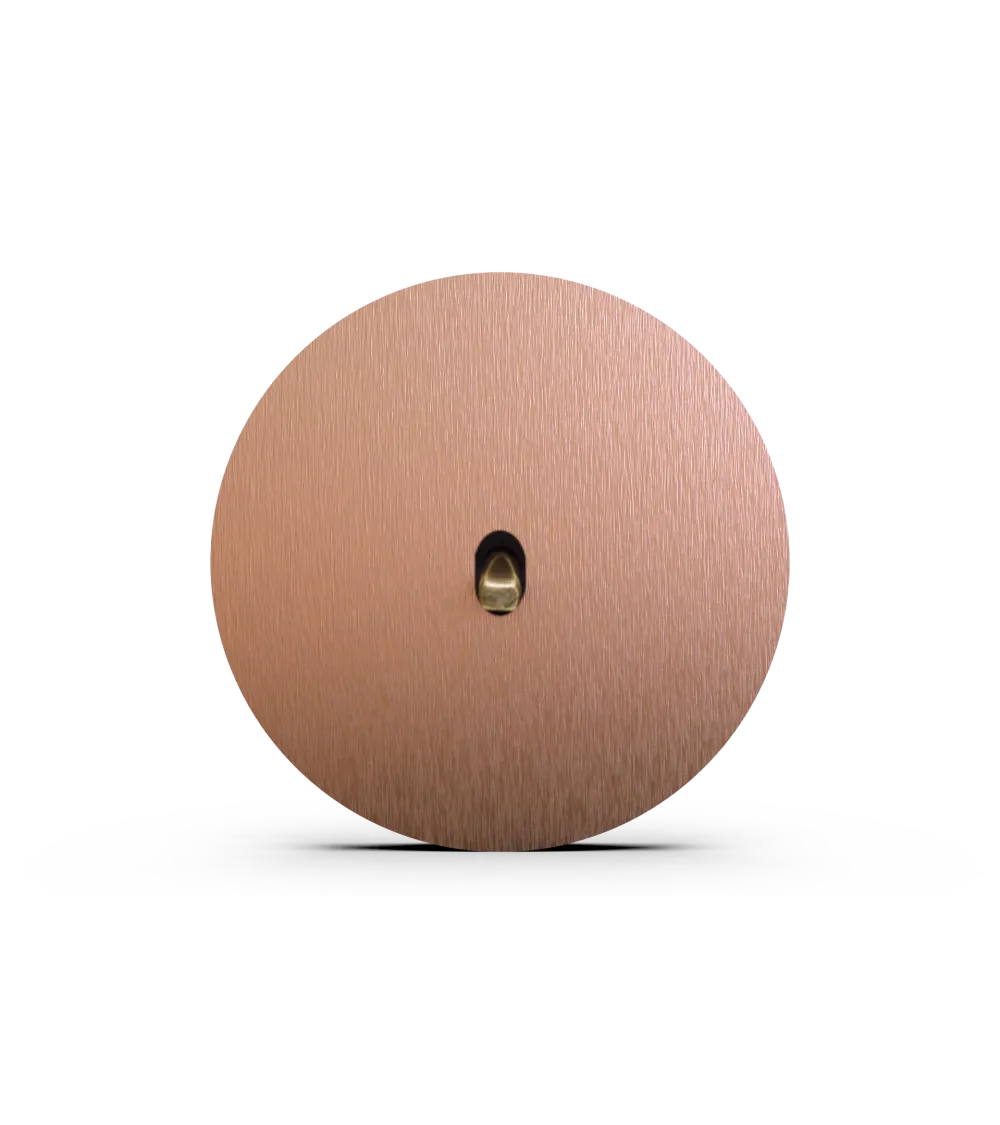 Interrupteur rond cuivre – Levier 5 couleurs au choix