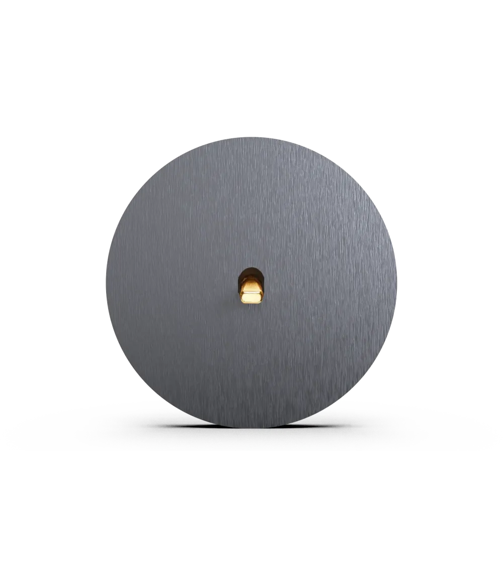 Interrupteur rond gris anthracite – Levier 5 couleurs au choix