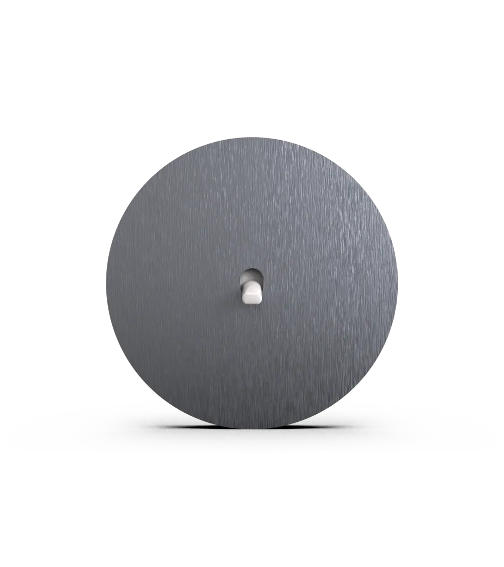 Interrupteur rond gris anthracite – Levier 5 couleurs au choix