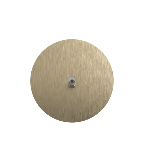 Interrupteur rond dorée brossé – Levier 5 couleurs au choix