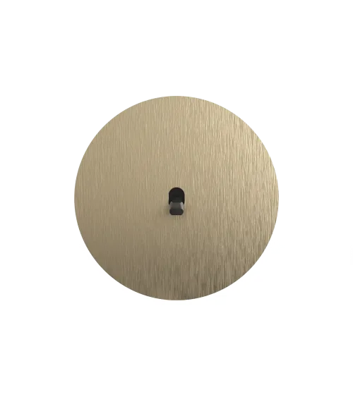 Interrupteur rond dorée brossé – Levier 5 couleurs au choix
