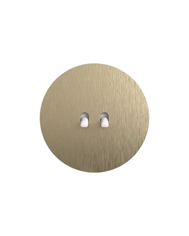 Interrupteur double dorée brossé – Levier 5 couleurs au choix