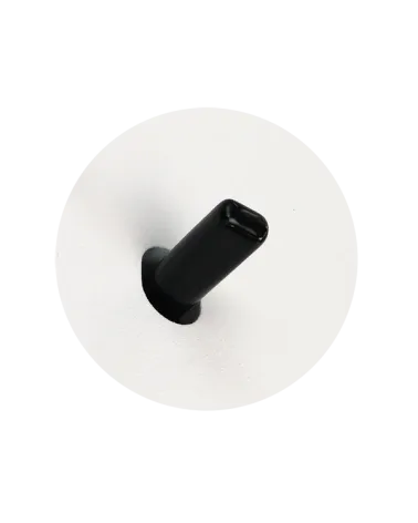 Interrupteur double rond alu brossé – Levier 5 couleurs au choix