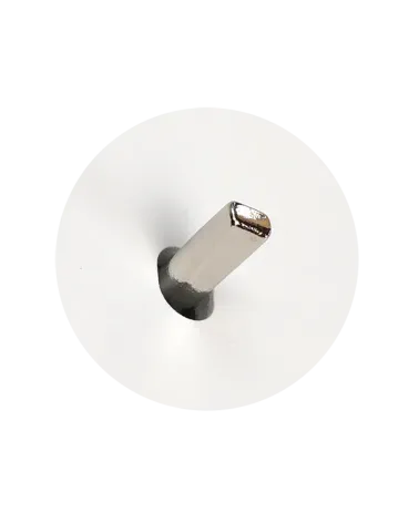 Interrupteur double rond alu brossé – Levier 5 couleurs au choix