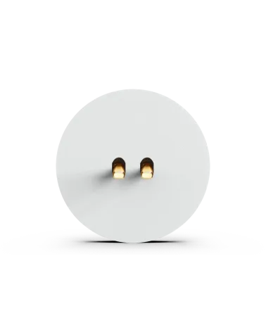 Interrupteur double rond alu brossé – Levier 5 couleurs au choix