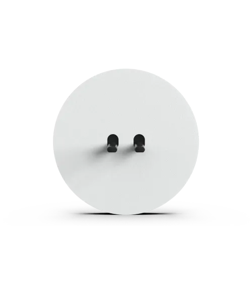 Interrupteur double rond alu brossé – Levier 5 couleurs au choix