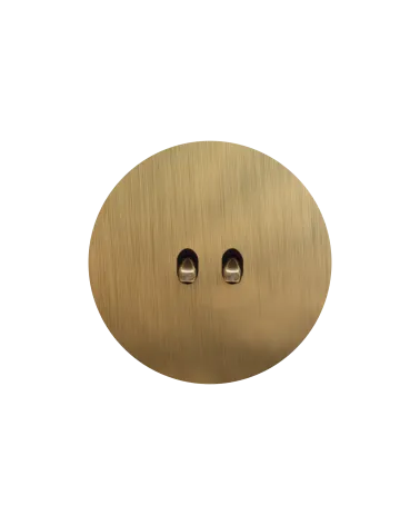 Interrupteur double bronze – Levier 5 couleurs au choix