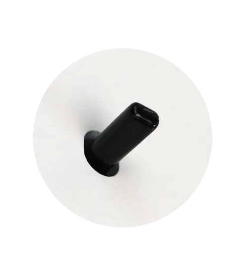 Interrupteur double rond noir – Levier 5 couleurs au choix