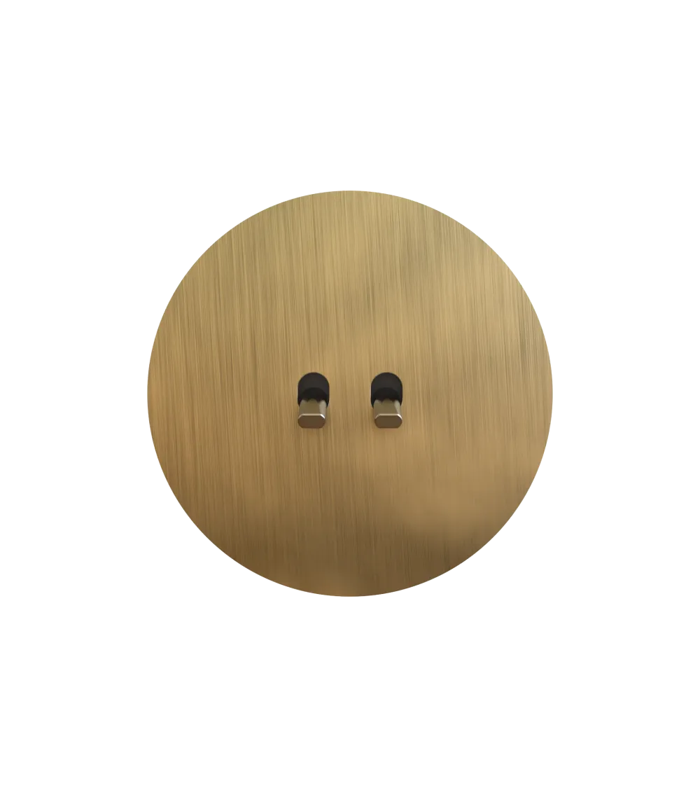 Interrupteur double bronze – Levier 5 couleurs au choix