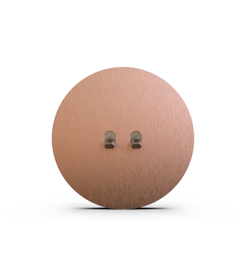 Interrupteur double rond cuivre – Levier 5 couleurs au choix