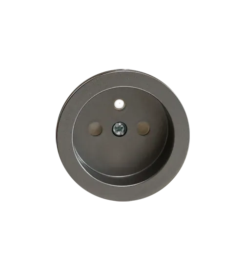 Prise murale ronde cuivre avec cache interchangeable – Design et pratique