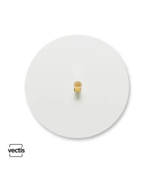 Interrupteur rond alu brossé – Levier 5 couleurs au choix