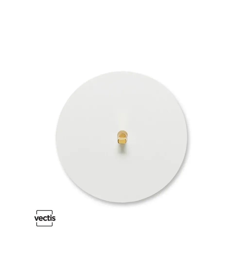 Interrupteur rond alu brossé – Levier 5 couleurs au choix