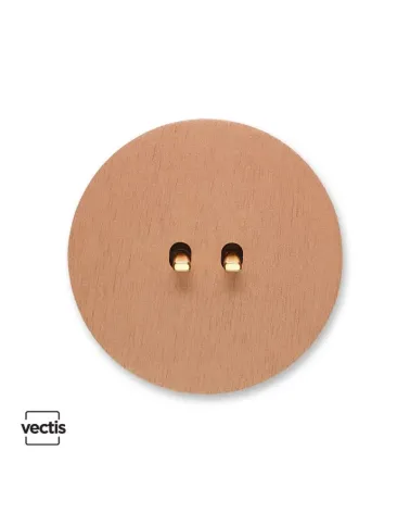 Interrupteur double rond cuivre – Levier 5 couleurs au choix