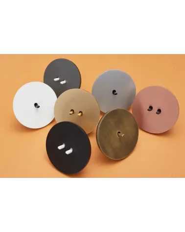 Interrupteur rond dorée brossé – Levier 5 couleurs au choix