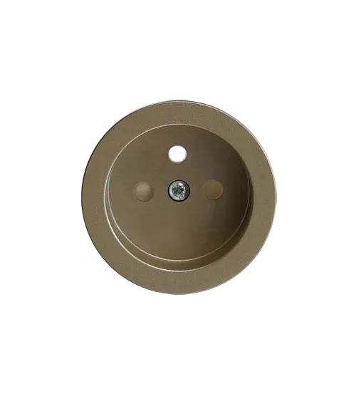 Prise murale ronde blanche avec cache interchangeable – Design et pratique