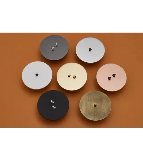 Interrupteur double rond gris anthracite – Levier 5 couleurs au choix