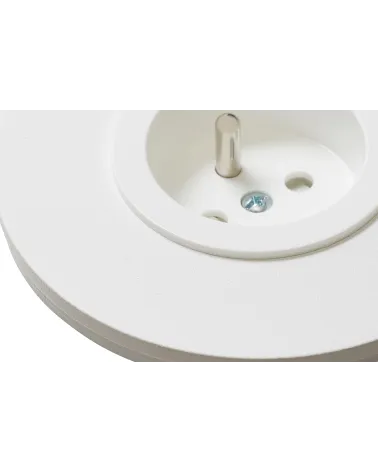 Prise murale ronde bronze avec cache interchangeable – Design et pratique