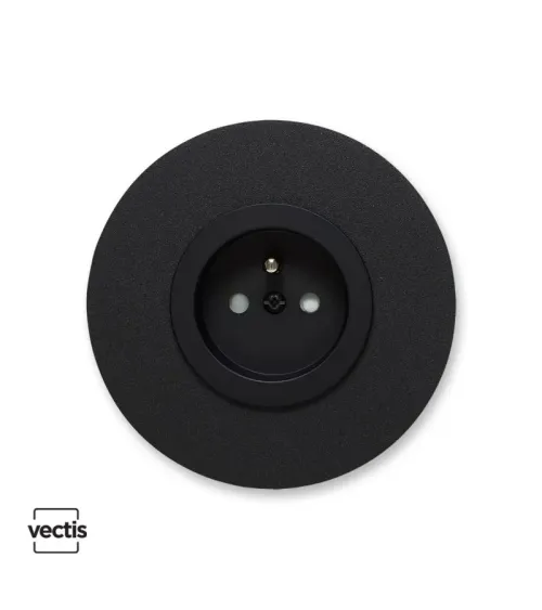 Prise murale ronde cuivre avec cache interchangeable – Design et pratique