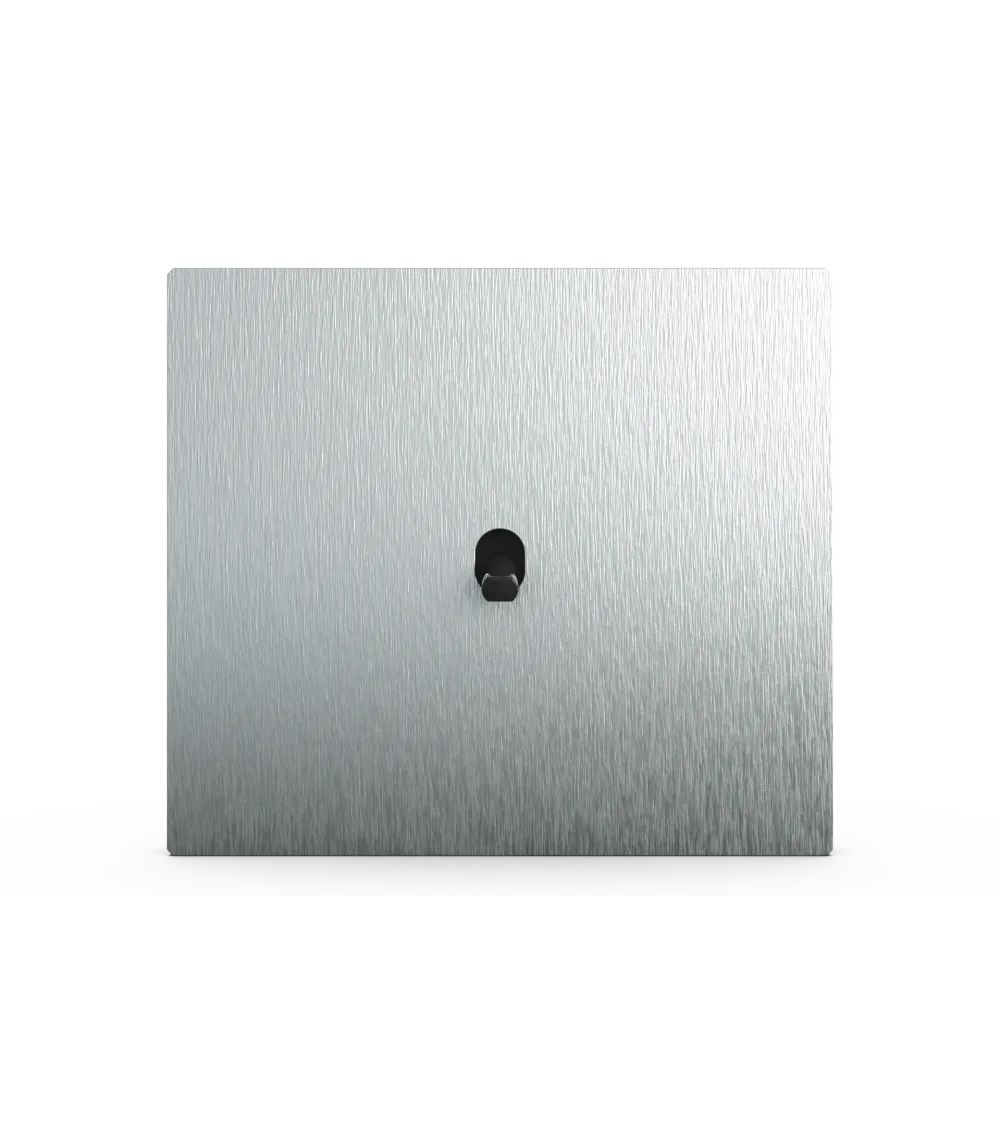 Interrupteur carré alu brossé – Levier 5 couleurs au choix