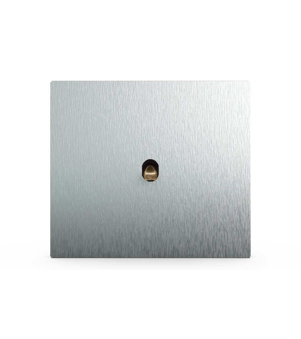 Interrupteur carré alu brossé – Levier 5 couleurs au choix