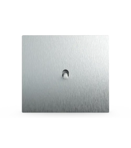 Interrupteur carré alu brossé – Levier 5 couleurs au choix