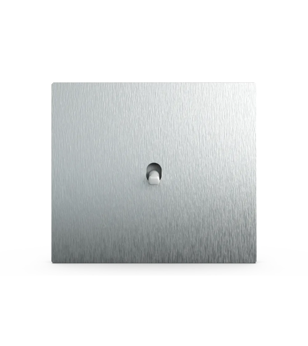 Interrupteur carré alu brossé – Levier 5 couleurs au choix