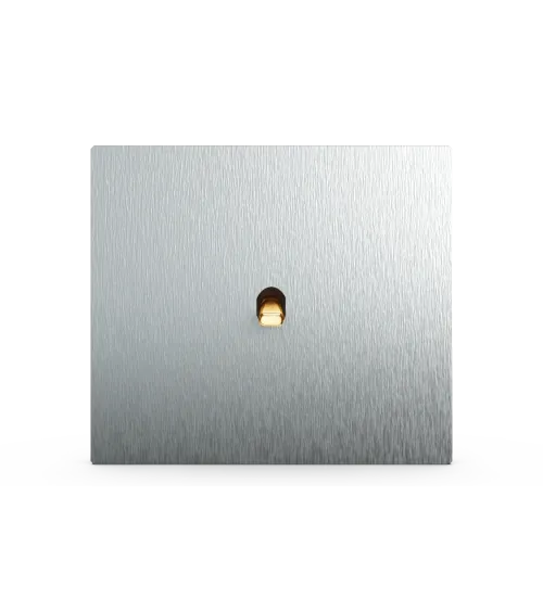 Interrupteur carré alu brossé – Levier 5 couleurs au choix