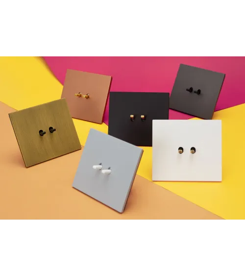 Interrupteur carré noir– Levier 5 couleurs au choix