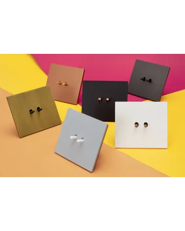 Interrupteur carré noir– Levier 5 couleurs au choix