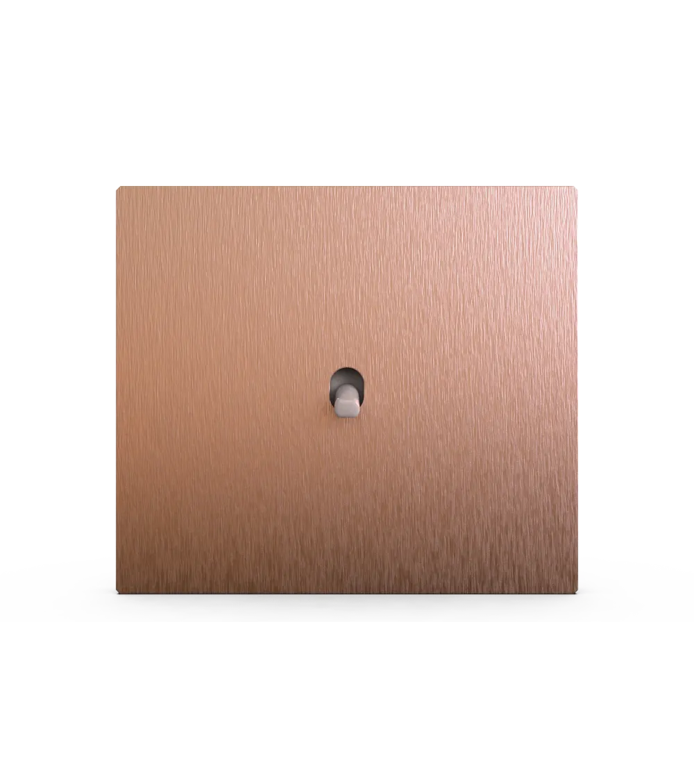 Interrupteur carré cuivre– Levier 5 couleurs au choix