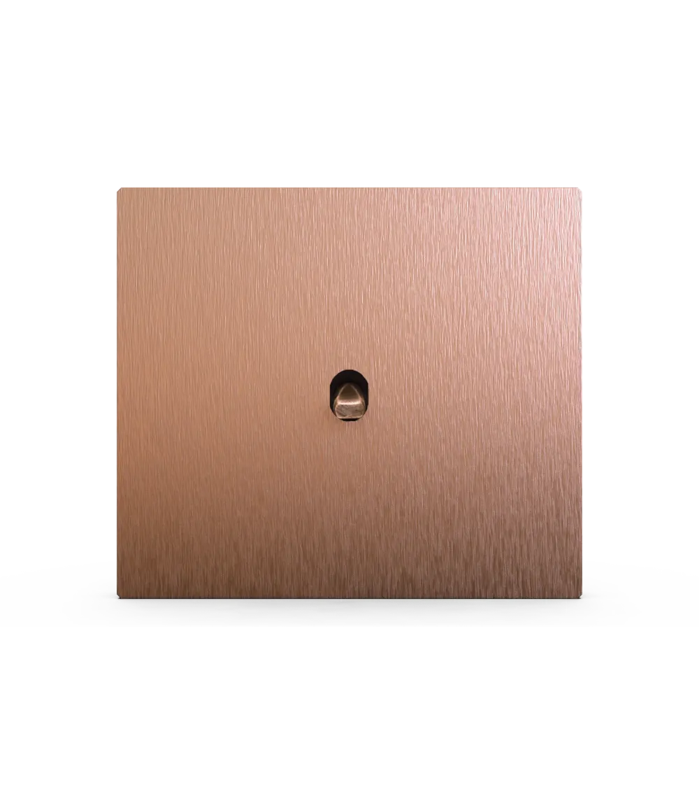 Interrupteur carré cuivre– Levier 5 couleurs au choix