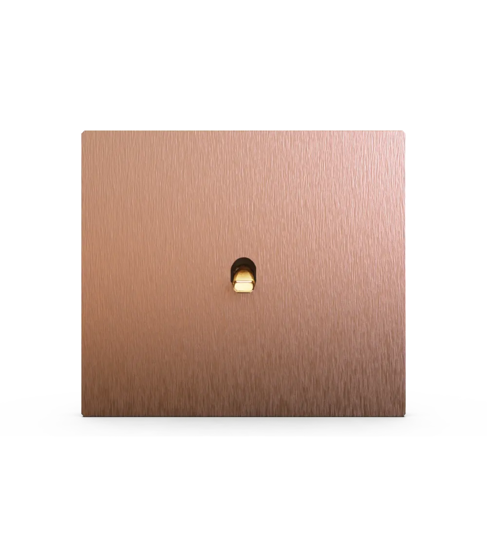 Interrupteur carré cuivre– Levier 5 couleurs au choix