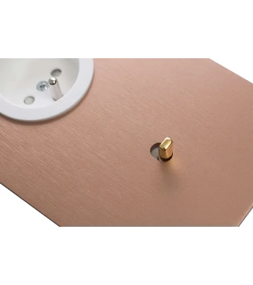 Interrupteur carré cuivre– Levier 5 couleurs au choix